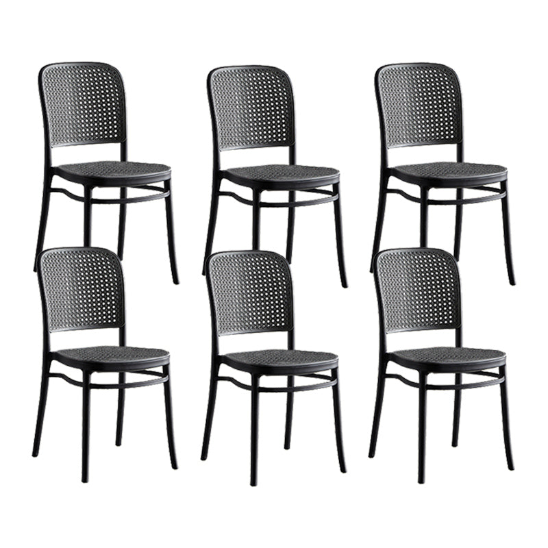 Nordic Open Back Side Chair Plastic Indoor Chair for Dining Room Bedroom