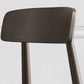 Modern Open Back Side Chair Upholstered Dining Chair with Wooden Base