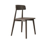 Modern Open Back Side Chair Upholstered Dining Chair with Wooden Base