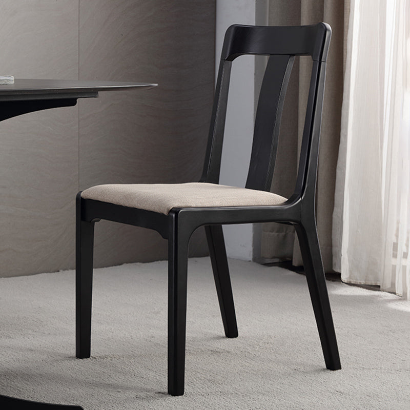 Industriële zwarte dinerende zijkant stoel gestoffeerde zijstoel voor thuis