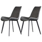 Industrial Dining Chair with Metal Frame Matte Finish Solid Back Side Chair