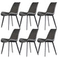 Industrial Dining Chair with Metal Frame Matte Finish Solid Back Side Chair