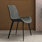 Industrial Dining Chair with Metal Frame Matte Finish Solid Back Side Chair