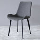 Industrial Dining Chair with Metal Frame Matte Finish Solid Back Side Chair