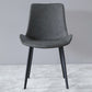 Industrial Dining Chair with Metal Frame Matte Finish Solid Back Side Chair