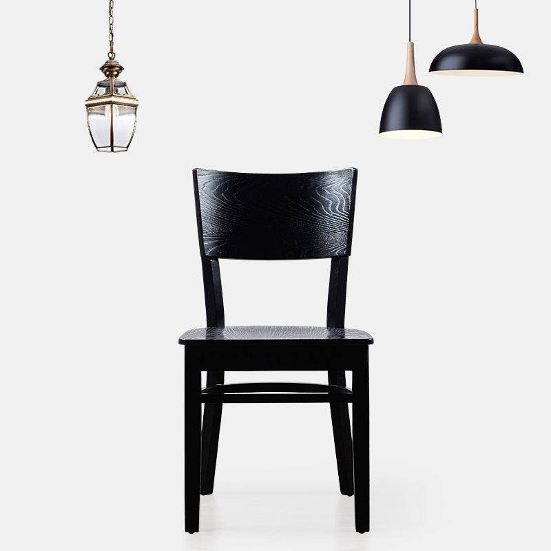 Industriële armloze eetkamerstoelen Solid Wood Dining Side Stoel