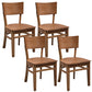 Industriële armloze eetkamerstoelen Solid Wood Dining Side Stoel