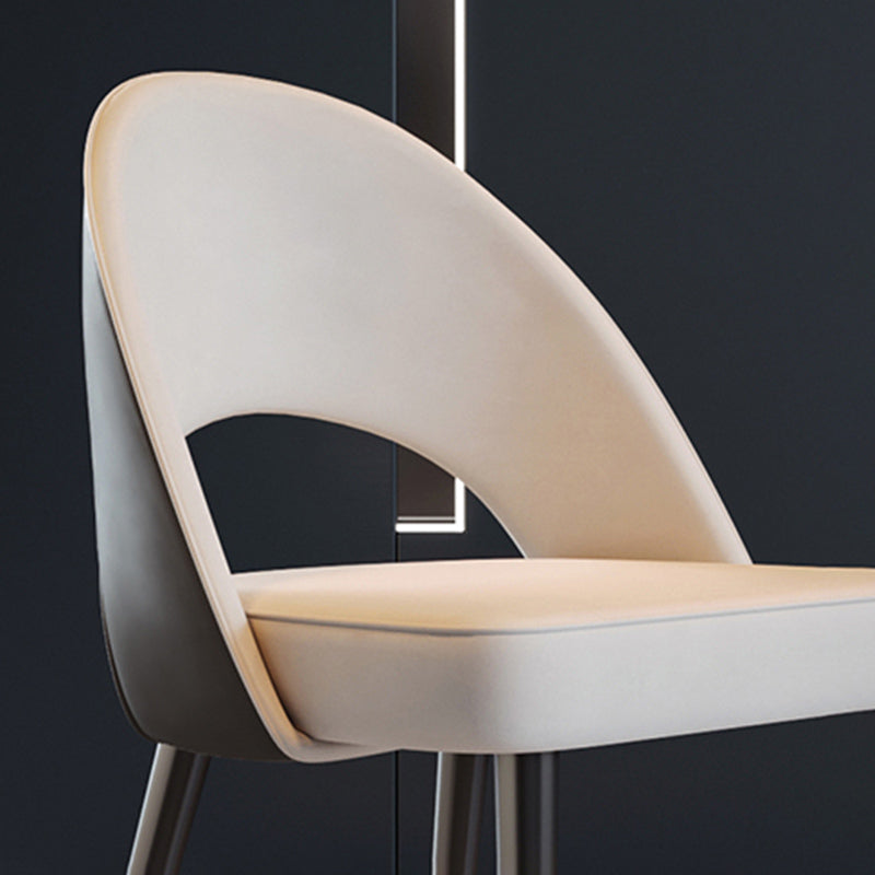 Open Back Armless Dining Chairs Glam Style Home Dining Side Chair