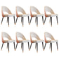 Open Back Armless Dining Chairs Glam Style Home Dining Side Chair