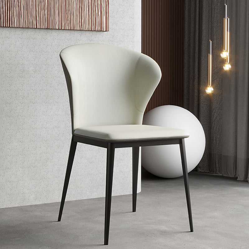 Sedie da pranzo industriali senza braccia black gambe sedia laterale di Wingback