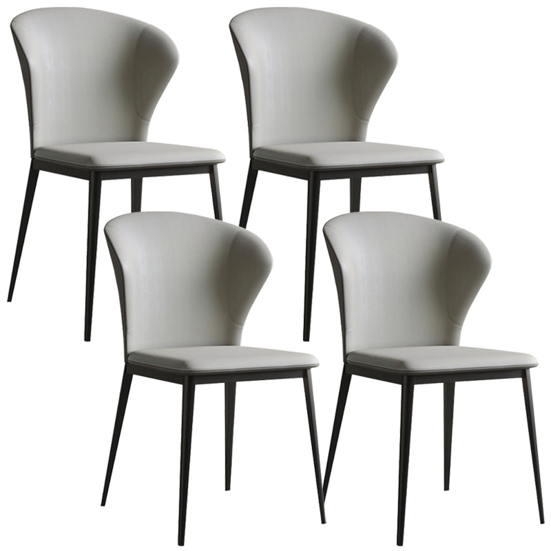 Sedie da pranzo industriali senza braccia black gambe sedia laterale di Wingback