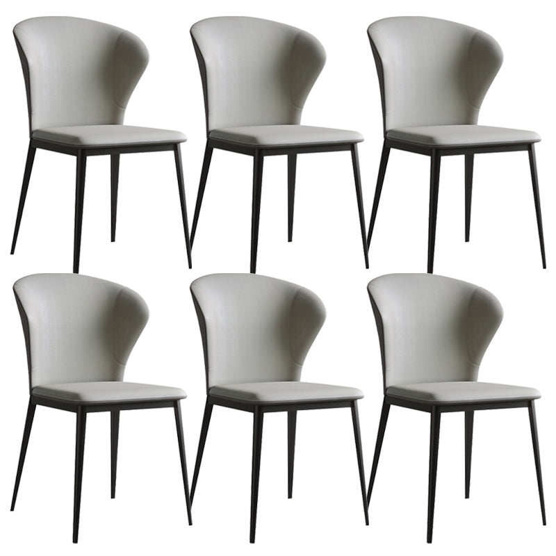 Sedie da pranzo industriali senza braccia black gambe sedia laterale di Wingback