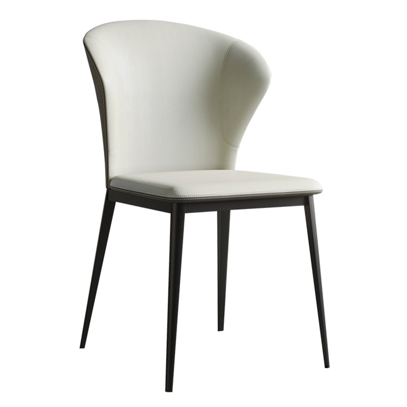 Sedie da pranzo industriali senza braccia black gambe sedia laterale di Wingback