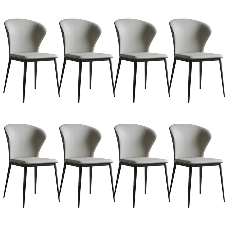 Sedie da pranzo industriali senza braccia black gambe sedia laterale di Wingback