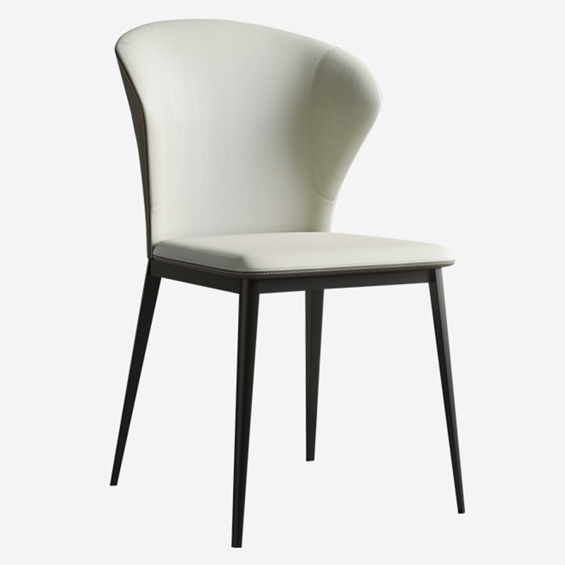 Sedie da pranzo industriali senza braccia black gambe sedia laterale di Wingback