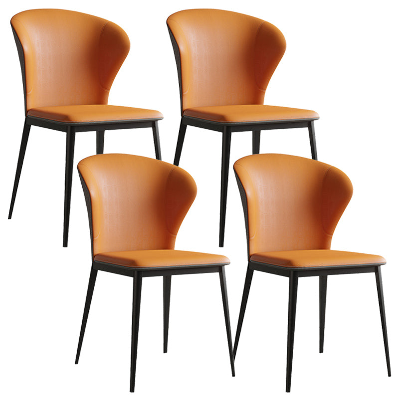 Sedie da pranzo industriali senza braccia black gambe sedia laterale di Wingback