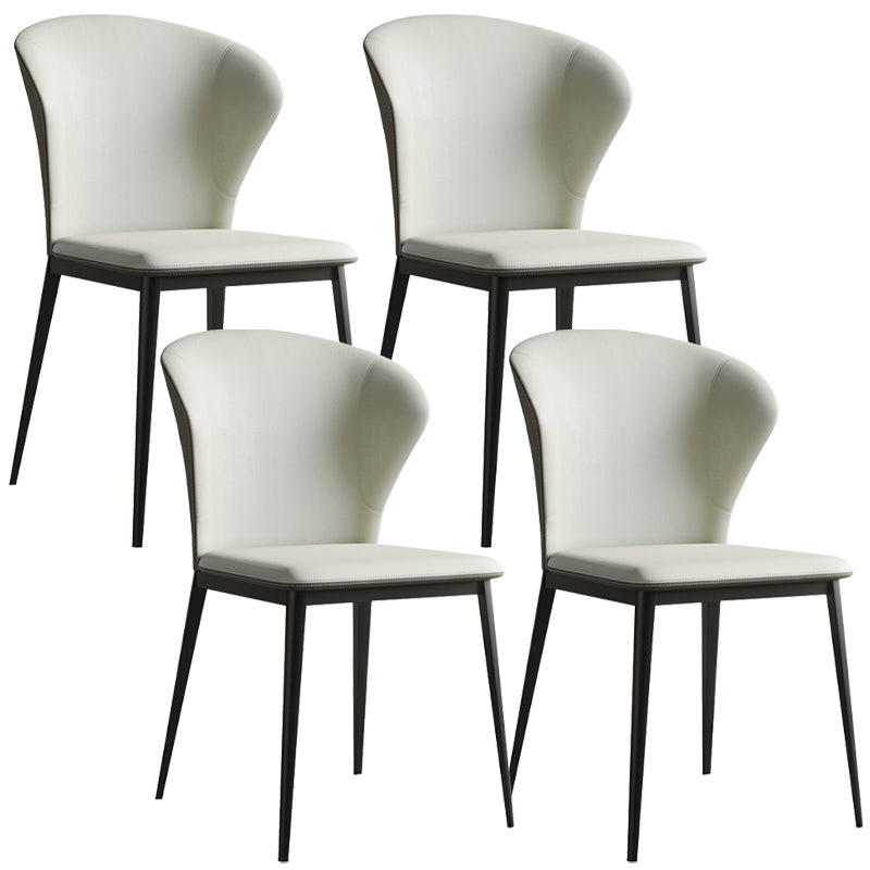 Sedie da pranzo industriali senza braccia black gambe sedia laterale di Wingback