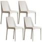 Contemporary Home Upholstered Side Chair Matte Finish Dining Chair Ivory 4 Piece Set Clearhalo 'Dining Chairs' 'Dining Tables & Seating' 'dining_chair' 'furn' 'furn_dining_chair' 'Furniture' 'Kitchen & Dining Furniture' 6138592