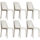 Contemporary Home Upholstered Side Chair Matte Finish Dining Chair Ivory 6 Piece Set Clearhalo 'Dining Chairs' 'Dining Tables & Seating' 'dining_chair' 'furn' 'furn_dining_chair' 'Furniture' 'Kitchen & Dining Furniture' 6138595