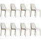 Contemporary Home Upholstered Side Chair Matte Finish Dining Chair Ivory 8 Piece Set Clearhalo 'Dining Chairs' 'Dining Tables & Seating' 'dining_chair' 'furn' 'furn_dining_chair' 'Furniture' 'Kitchen & Dining Furniture' 6138596
