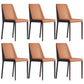 Contemporary Home Upholstered Side Chair Matte Finish Dining Chair Brown 6 Piece Set Clearhalo 'Dining Chairs' 'Dining Tables & Seating' 'dining_chair' 'furn' 'furn_dining_chair' 'Furniture' 'Kitchen & Dining Furniture' 6138605
