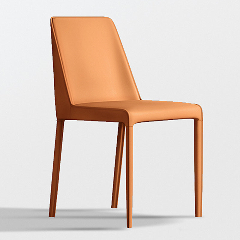 Contemporary Home Upholstered Side Chair Matte Finish Dining Chair Orange 1 Piece Clearhalo 'Dining Chairs' 'Dining Tables & Seating' 'dining_chair' 'furn' 'furn_dining_chair' 'Furniture' 'Kitchen & Dining Furniture' 6138607