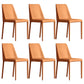 Contemporary Home Upholstered Side Chair Matte Finish Dining Chair Orange 6 Piece Set Clearhalo 'Dining Chairs' 'Dining Tables & Seating' 'dining_chair' 'furn' 'furn_dining_chair' 'Furniture' 'Kitchen & Dining Furniture' 6138610