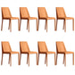 Contemporary Home Upholstered Side Chair Matte Finish Dining Chair Orange 8 Piece Set Clearhalo 'Dining Chairs' 'Dining Tables & Seating' 'dining_chair' 'furn' 'furn_dining_chair' 'Furniture' 'Kitchen & Dining Furniture' 6138611