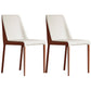 Contemporary Home Upholstered Side Chair Matte Finish Dining Chair Off-White 2 Piece Set Clearhalo 'Dining Chairs' 'Dining Tables & Seating' 'dining_chair' 'furn' 'furn_dining_chair' 'Furniture' 'Kitchen & Dining Furniture' 6138613