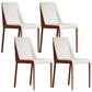 Contemporary Home Upholstered Side Chair Matte Finish Dining Chair Off-White 4 Piece Set Clearhalo 'Dining Chairs' 'Dining Tables & Seating' 'dining_chair' 'furn' 'furn_dining_chair' 'Furniture' 'Kitchen & Dining Furniture' 6138614