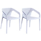 Modern Style Plastic Dining Armchair Open Back Stackable Dining Arm Chair