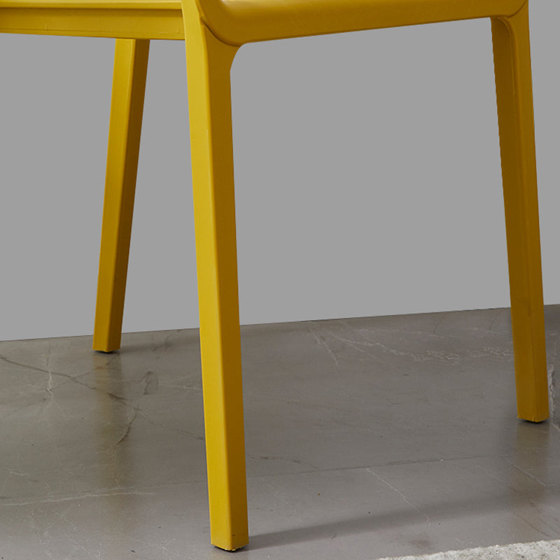 Modern Style Plastic Dining Armchair Open Back Stackable Dining Arm Chair