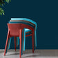 Modern Style Plastic Dining Armchair Open Back Stackable Dining Arm Chair