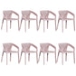 Modern Style Plastic Dining Armchair Open Back Stackable Dining Arm Chair