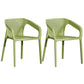 Modern Style Plastic Dining Armchair Open Back Stackable Dining Arm Chair