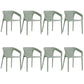 Modern Style Plastic Dining Armchair Open Back Stackable Dining Arm Chair