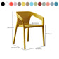 Modern Style Plastic Dining Armchair Open Back Stackable Dining Arm Chair