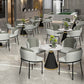 Industrial Style Home Side Chair Upholstered Dining Chair with Metal Leg