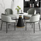 Industrial Style Home Side Chair Upholstered Dining Chair with Metal Leg