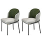 Industrial Style Home Side Chair Upholstered Dining Chair with Metal Leg