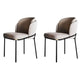 Industrial Style Home Side Chair Upholstered Dining Chair with Metal Leg