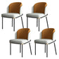 Industrial Style Home Side Chair Upholstered Dining Chair with Metal Leg