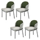 Industrial Style Home Side Chair Upholstered Dining Chair with Metal Leg