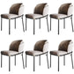 Industrial Style Home Side Chair Upholstered Dining Chair with Metal Leg