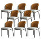 Industrial Style Home Side Chair Upholstered Dining Chair with Metal Leg