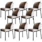 Industrial Style Home Side Chair Upholstered Dining Chair with Metal Leg