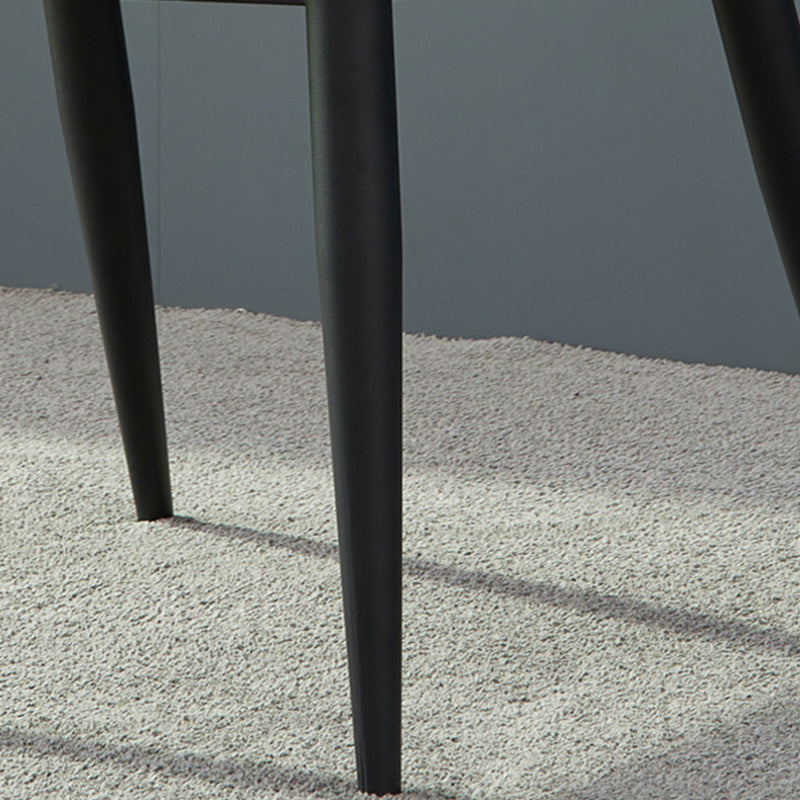Silla de comedor contemporánea de metal acabado metálico silla lateral del ala