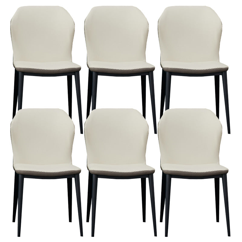 Silla de comedor contemporánea de metal acabado metálico silla lateral del ala