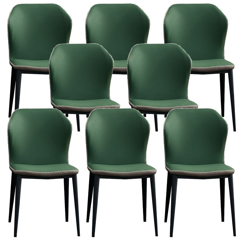 Silla de comedor contemporánea de metal acabado metálico silla lateral del ala