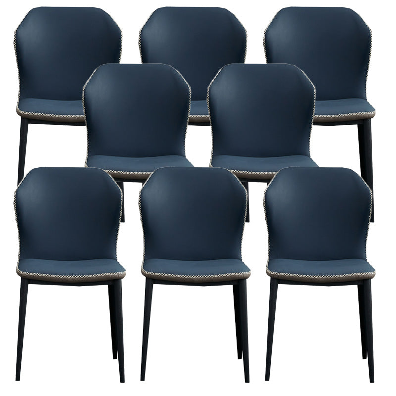 Silla de comedor contemporánea de metal acabado metálico silla lateral del ala